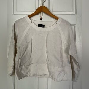 OSKA 1 Size small s Linen Crew Neck Long Sleeve Knit Lagenlook Top